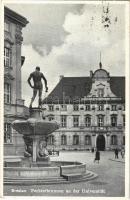 1938 Wroclaw, Breslau; Fechterbrunnen an der Universität / fountain, university (fa)