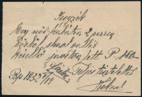 cca 1910 Kokesch Sándor szűcsmester számla Budapest