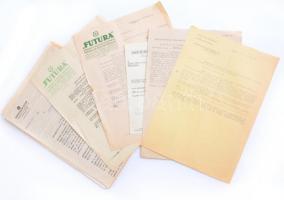 1942-1948 Futura szövetkezet, Meinl Gyula levelek, okmányok, igazolványok