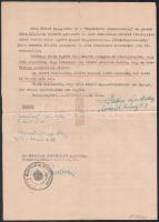 1945 Légierőnél szolgált katona igazolásához tanúskodó levél