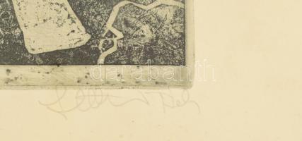 Stettner Béla (1928-1984): Egy ember szól, de milliók nevében. Rézkarc, papír, jelzett, üvegezett fa...