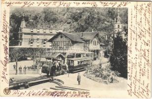1905 Vitznau, Station und die Rigibahn / Rigi Swiss standard gauge rack railway station and turntable (wheelhouse), train / Vasúti mozdonyfordító, fordítókorong (EK)
