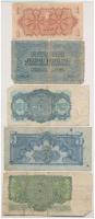 Csehszlovákia 1919. 1K + 1944. 1K + 1944. 5K + 1961. 3K + 1961. 5K T:III-IV
Czechoslovakia 1919. 1 ...