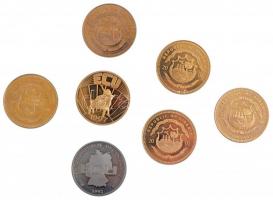 Libéria 2000-2001. 5$-10$ aranyozott Cu-Ni "ECU" érmék (5xklf) fóliatokban + 1997. "E...