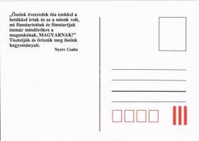 A Székely-Magyar Rovásírás Magyar Adorján által - modern képeslap / Old Hungarian script - modern po...