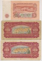 Vegyes: Bulgária 1951. 50L + 1974. 5L + Jugoszlávia 1955. 100D (2x) + Szerbia 1942. 500D T:I--III
M...