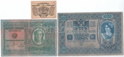 Ausztria 1919. (1912) 100K, vízszintes "DEUTSCHÖSTERREICH" felülbélyegzéssel, mindkét olda...