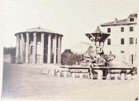 cca 1890 Róma 4 db nagy méretű fotó kartonon. / Roma 4 large photos on cartboard. Cartboard size: 46...