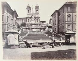 cca 1890 Róma 4 db nagy méretű fotó kartonon. / Roma 4 large photos on cartboard. Cartboard size: 46...
