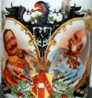 cca 1916 Ferenc József és Vilmos császár porcelán bögre / Chinaware mug with the picture of Kaiser W...