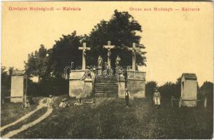 1914 Hódság, Odzaci; Kalvarie / Kálvária, gyerekek. W. L. 1989. / calvary, children (EK)