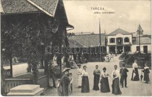 1906 Tarcsa, Tarcsafürdő, Bad Tatzmannsdorf; sétány colonnáddal / promenade, spa, bath (EK)