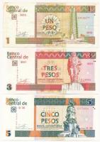 Kuba 2017. 1KP + 2017. 3KP + 2017. 5KP + 2012. 10KP + 2008. 20KP T:I-III Cuba 2017. 1 Convertible Peso + 2017. 3 Convertible Pesos + 2017. 5 Convertible Pesos + 2012. 10 Convertible Pesos + 2008. 20 Convertible Pesos C:UNC-F