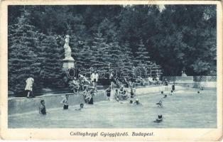 1935 Budapest III. Csillaghegy, Gyógyfürdő, fürdőzők (EB)