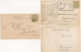 1904-1906 Maroscsapó, Cipau; 3 db eredeti fotó képeslap, családi / 3 pre-1910 photo postcards, famil...