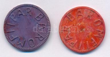 DN 5f "Baromfi Ipar" műanyag bárca + 20f "Baromfi Ipar" műanyag bárca T:2,2-