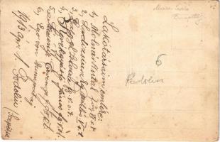 1913 Podolin, Podolínec (Szepes, Zips); Studentika, mulatozó diákok hegedűvel és borral / Studentica...