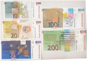 Szlovénia 1990-1991. 1T-10T (4xklf) + 1992. 10T-200T (5xklf) T:I-III
Slovenia 1990-1991. 1 Tolarjev...