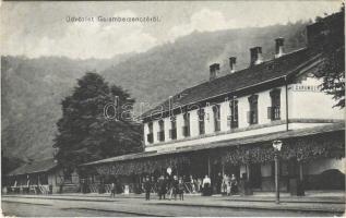 1911 Garamberzence, Hronská Breznica; vasútállomás / railway station (fl)