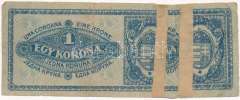 1920. 1K "EGY RONGY KORONA", betoldással, ragasztva T:III