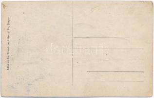 Magyar-román határvidék, Hungarian-Romanian border; Tönkös vonat. Adler és fia / Klotz-Zug / Trenul ...