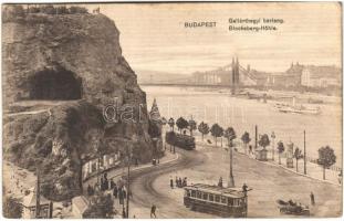 Budapest XI. Gellért-hegyi barlang, villamosok, dohány és szivar üzlet (fl)