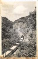 1942 Szováta, Sovata; ipari vasút, tehervonat. Bátori Béla felvétele / industrial railway, train. photo (fl)