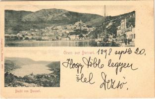 1898 (Vorläufer) Bakar, Szádrév, Bukar, Bukkari, Buccari; Bucht von Buccari / general view