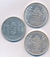 1930. 5P "Horthy jobbra" Ag + 1939. 5P Ag "Horthy balra" (2x) T:2-,1- kis ph.
A...