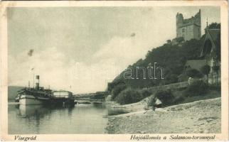 1926 Visegrád, hajóállomás, gőzhajó, Salamon-torony (fl)