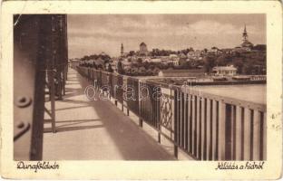 1937 Dunaföldvár, kilátás a hídról. Somló Manó kiadása (EB)