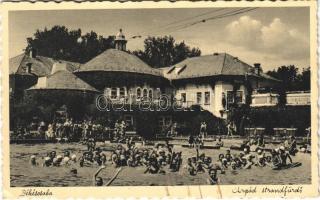 1940 Békéscsaba, Árpád strandfürdő, fürdőzők (EK)