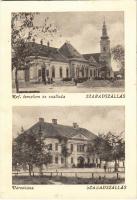 1929 Szabadszállás, Református templom, szálloda, Kiss József üzlete, Városháza (EK)