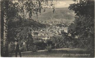 1910 Segesvár, Schässburg, Sighisoara; (gyűrődés / crease)