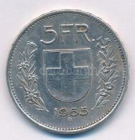 Svájc 1965B 5Fr Ag T:1- Switzerland 1965B 5 Francs Ag C:AU Krause KM#40