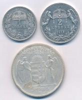 1912KB 2K Ag "Ferenc József" + 1914KB 1K Ag "Ferenc József" + 1930. 5P Ag "...