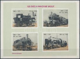 1971 125 éves a magyar vasút levélzáró blokk