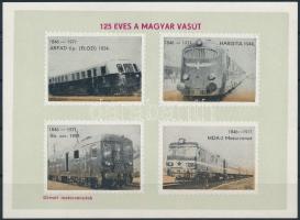 1971 125 éves a magyar vasút levélzáró blokk