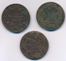 1761K 1kr Cu + 1762K 1kr Cu + 1763K 1kr Cu "Mária Terézia" T:2-3
Huszár: 1758., Unger III...