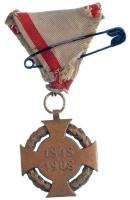 1908. "Katonai Jubileumi Kereszt" aranyozott Br kitüntetés mellszalagon T:2,2- 
Hungary 1...