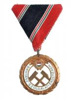 1957. Bányászati Szolgálati Érdemérem bronz fokozata mellszalagon, adományozói okirattal T:1-,2