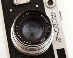 Fed-2 szovjet távmérős fényképezőgép, Jupiter-8 50mm f/2 objektívvel, működőképes, szép állapotban /...