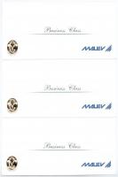 3 db MODERN MALÉV repülős motívum képeslap + 3 MALÉV Business Class boríték / 3 modern Hungarian Air...