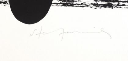 Stefanovits Péter (1947-): Síremlék I, 2016. Szitanyomat, papír, jelzett. Próbanyomat próba 1/1 jelz...