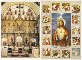 13 db MODERN vallásos motívum képeslap / 13 modern religious motive postcards