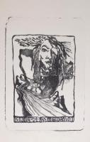 Szalma Edit (1964-): Női portré. Litográfia, papír, jelzett. Művészpéldány EA XIII/XVI jelzéssel. 38×27 cm