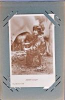 100 db RÉGI külföldi színész motívum képeslap kis szecessziós albumban / 100 pre-1945 motive postcar...