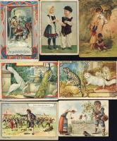 cca 1910 7 db litho reklámkártya / litho advertising card