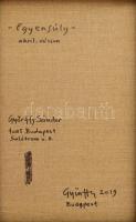 Győrffy Sándor (1951-): Egyensúly, 2019. Akril, vászon, jelzett a hátoldalán. Reprodukálva: Győrffy ...