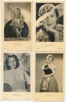 8 db RÉGI motívum képeslap vegyes minőségben: színészek / 8 pre-1945 motive postcards in mixed quality: actors and actresses